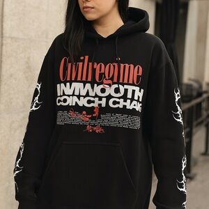 Civil Regime Black Graphic Sweater